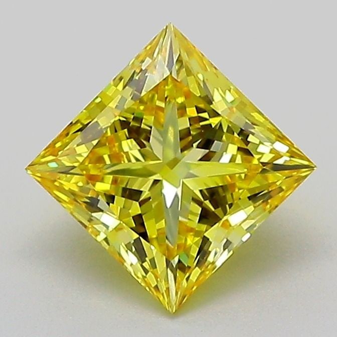 Loose Diamond - PRINCESS 1.22ct Fancy Vivid Yellow VVS2: Loose Diamond - PRINCESS 1.22ct Fancy Vivid Yellow VVS2 Source: This is a real non-mined Diamond that has been grown in a lab Shape: PRINCESS Carats: 1.22 Color: Fancy Vivid Yellow Certification: IGI 