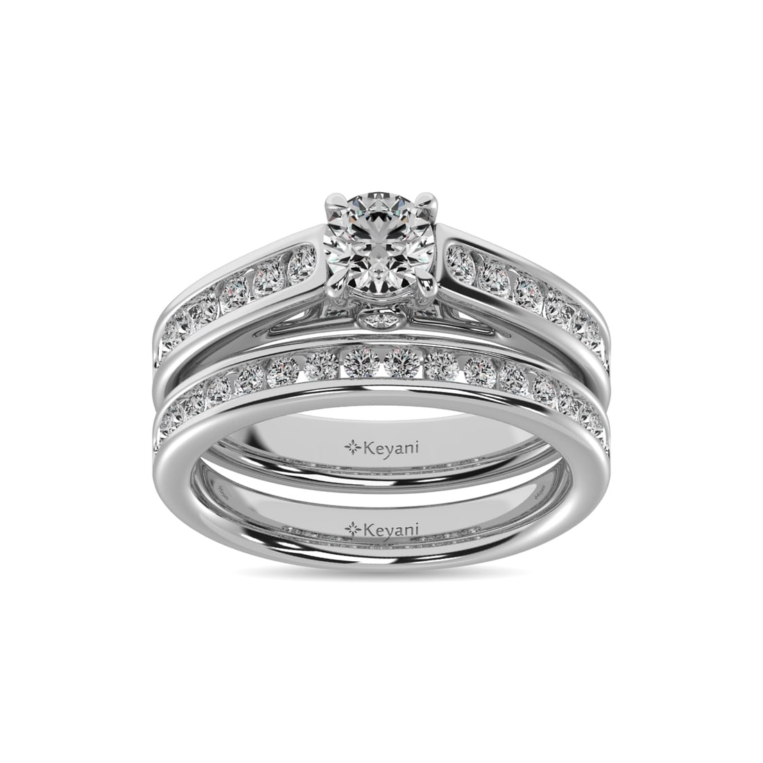 Diamond 1 1/2 Ct.Tw. Bridal Ring in 14K White Gold: Diamond 1 1/2 Ct.Tw. Bridal Ring in 14K White Gold 14k White Gold Stone Color: G-h Stone Clarity: Si2 Each ring is presented in standard size 6.5. Complimentary resizing is available between sizes 510