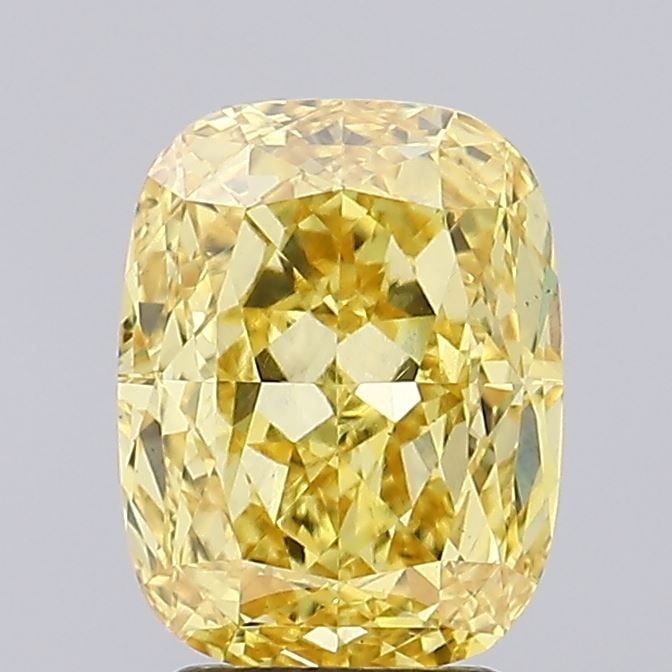 Loose Diamond - CUSHION MODIFIED 3.01ct Fancy Vivid Yellow VS1: Loose Diamond - CUSHION MODIFIED 3.01ct Fancy Vivid Yellow VS1 Source: This is a real non-mined Diamond that has been grown in a lab Shape: CUSHION MODIFIED Carats: 3.01 Color: Fancy Vivid Yellow Cert