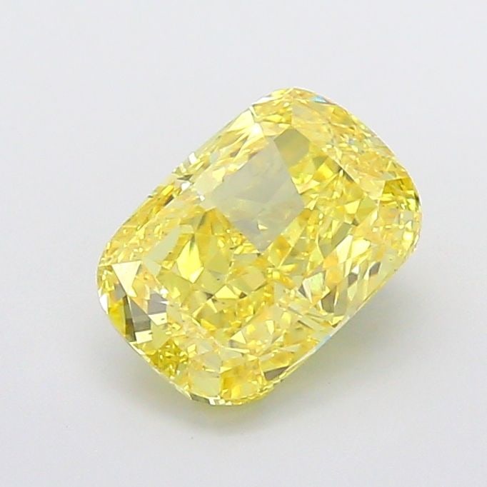 Loose Diamond - CUSHION MODIFIED 2.83ct Fancy Vivid Yellow VS1