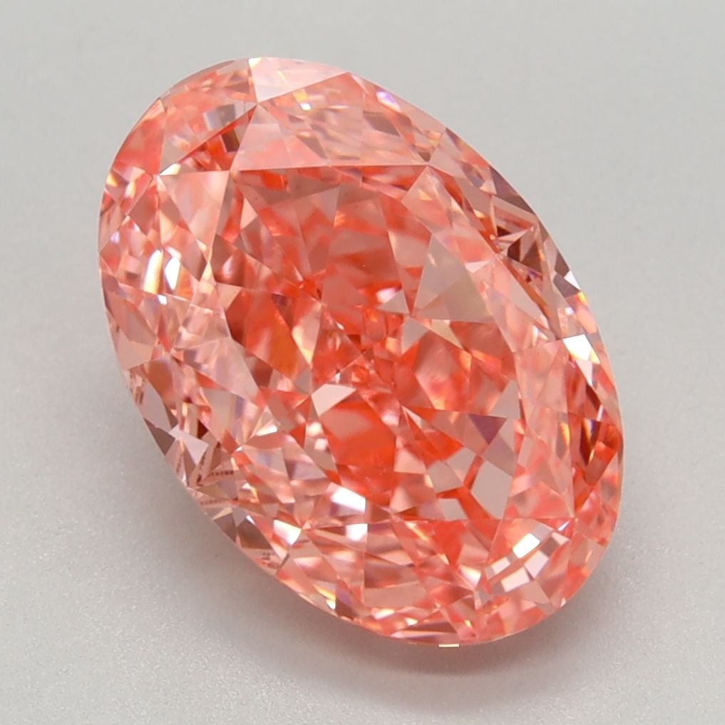 Loose Diamond - OVAL 3.18ct Fancy Vivid Pink VVS2: Loose Diamond - OVAL 3.18ct Fancy Vivid Pink VVS2 Source: This is a real non-mined Diamond that has been grown in a lab Shape: OVAL Carats: 3.18 Color: Fancy Vivid Pink Certification: IGI Video: