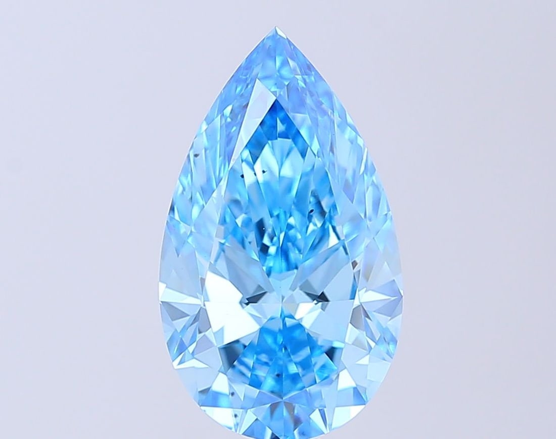 Loose Diamond - PEAR 4.04ct Fancy Vivid Blue VS2: Loose Diamond - PEAR 4.04ct Fancy Vivid Blue VS2 Source: This is a real non-mined Diamond that has been grown in a lab Shape: PEAR Carats: 4.04 Color: Fancy Vivid Blue Certification: IGI Video: