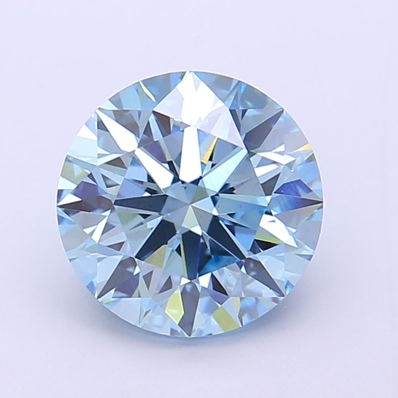 Ideal Loose Diamond - ROUND 3.2ct Fancy Vivid Blue VS1: Ideal Loose Diamond - ROUND 3.2ct Fancy Vivid Blue VS1 Source: This is a real non-mined Diamond that has been grown in a lab Shape: ROUND Carats: 3.2 Color: Fancy Vivid Blue Certification: IGI Video: