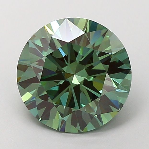Ideal Loose Diamond - ROUND 2.5ct Fancy Vivid Green VVS2: Ideal Loose Diamond - ROUND 2.5ct Fancy Vivid Green VVS2 Source: This is a real non-mined Diamond that has been grown in a lab Shape: ROUND Carats: 2.5 Color: Fancy Vivid Green Certification: IGI