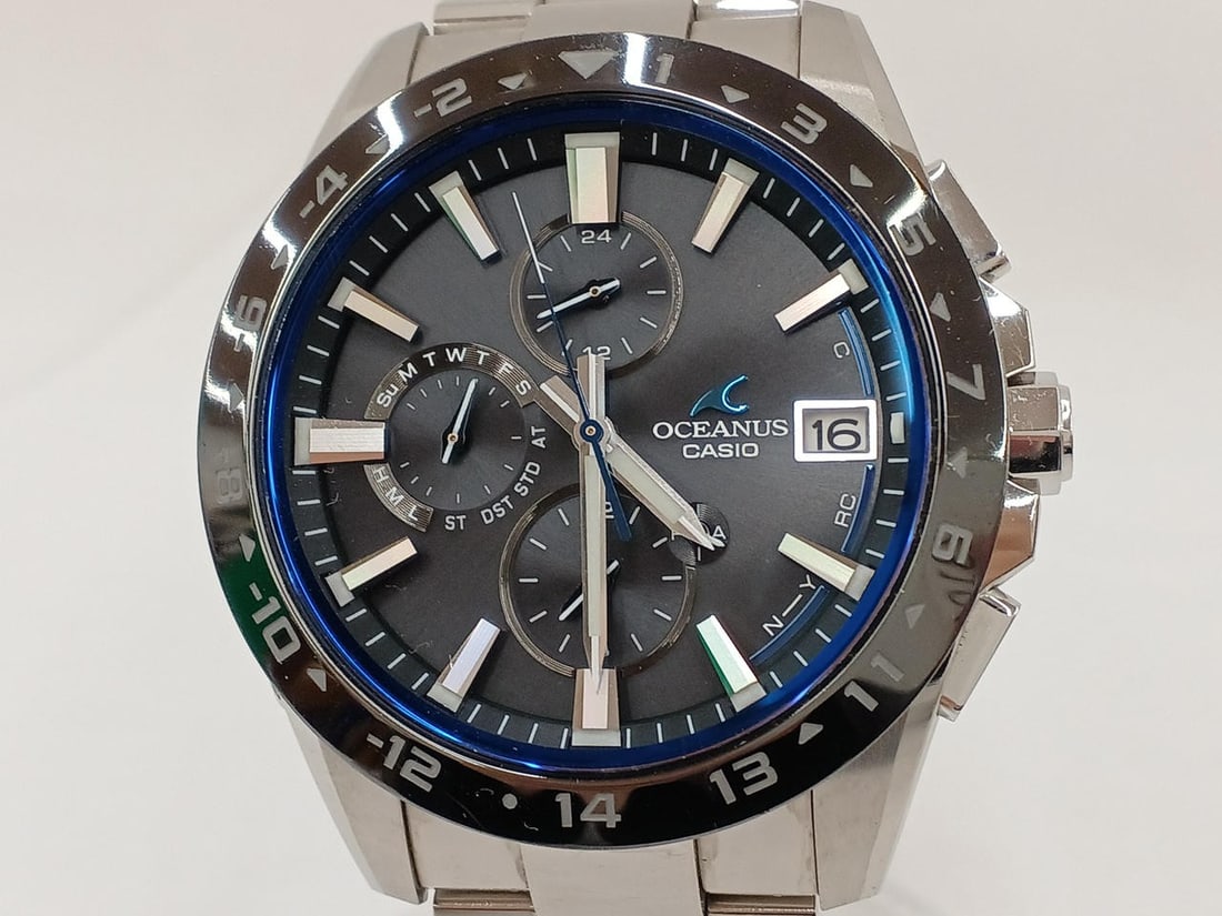 CASIO OCW-T3000 Oceanus Classic Line mens wristwatch Japan: CASIO OCW-T3000 Oceanus Classic Line mens wristwatch Japan CASIO OCEANUS Classic Line Wide Bezel OCW-T3000 men's wristwatch from Japan. This pre-owned watch is a Bluetooth-enabled, radio-controlled so