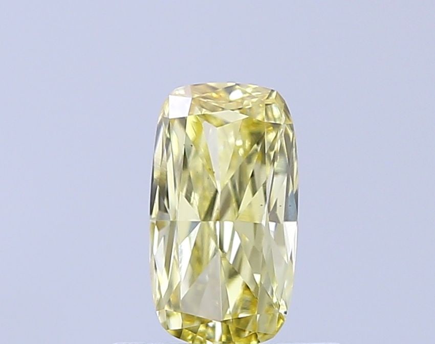 Loose Diamond - CUSHION MODIFIED 0.63ct Fancy Yellow VS1: Loose Diamond - CUSHION MODIFIED 0.63ct Fancy Yellow VS1 Source: This is a real non-mined Diamond that has been grown in a lab Shape: CUSHION MODIFIED Carats: 0.63 Color: Fancy Yellow Certification: I