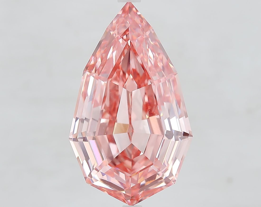 Loose Diamond - PEAR 9.08ct Fancy Vivid Pink VVS2: Loose Diamond - PEAR 9.08ct Fancy Vivid Pink VVS2 Source: This is a real non-mined Diamond that has been grown in a lab Shape: PEAR Carats: 9.08 Color: Fancy Vivid Pink Certification: IGI Video: