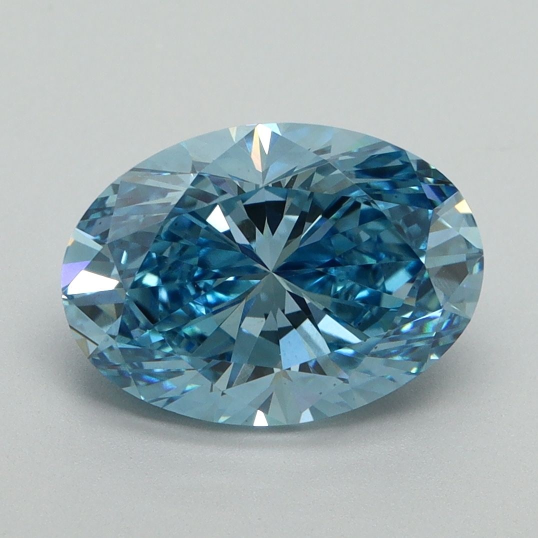 Loose Diamond - OVAL 3.19ct Fancy Vivid Blue VS2: Loose Diamond - OVAL 3.19ct Fancy Vivid Blue VS2 Source: This is a real non-mined Diamond that has been grown in a lab Shape: OVAL Carats: 3.19 Color: Fancy Vivid Blue Certification: IGI Video: