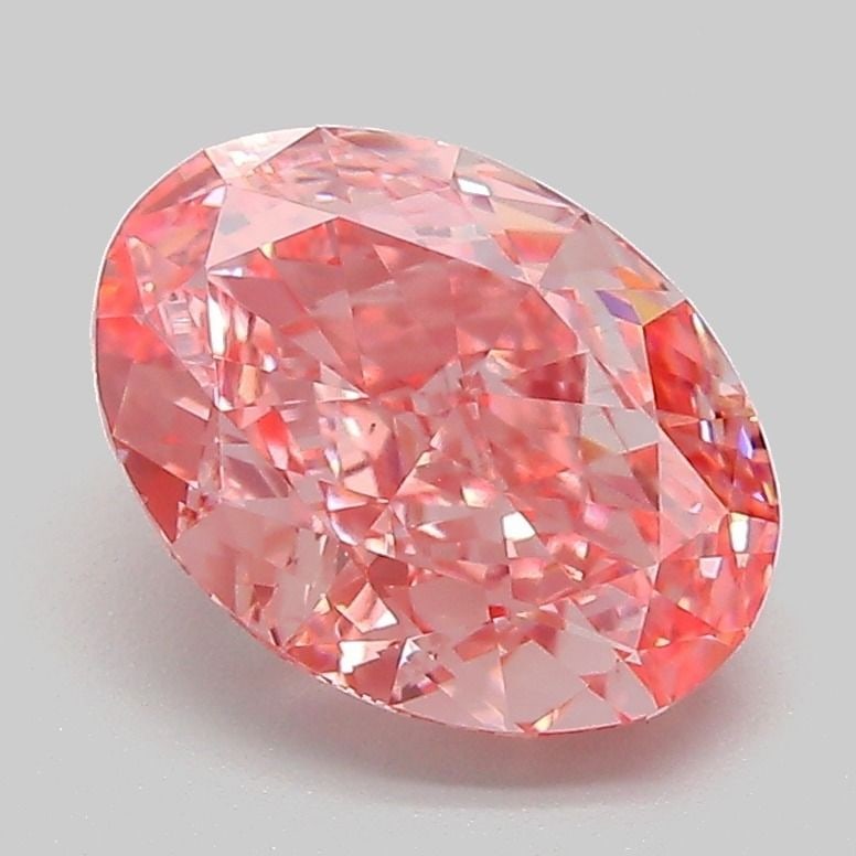 Loose Diamond - OVAL 2.33ct Fancy Vivid Pink VS1: Loose Diamond - OVAL 2.33ct Fancy Vivid Pink VS1 Source: This is a real non-mined Diamond that has been grown in a lab Shape: OVAL Carats: 2.33 Color: Fancy Vivid Pink Certification: IGI Video: