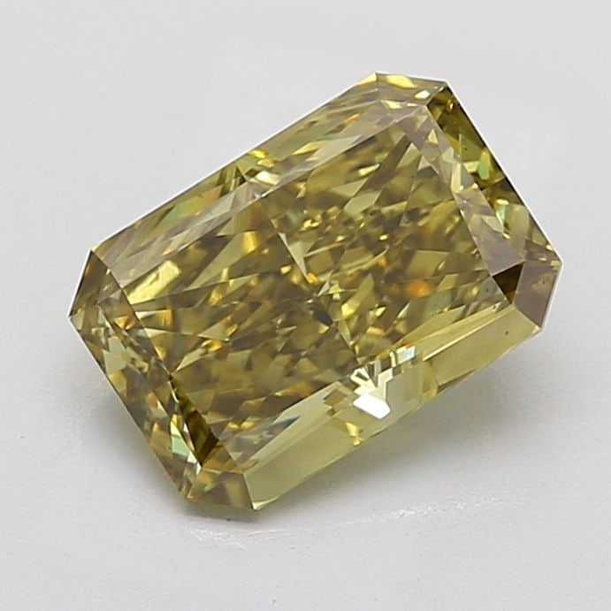 Loose Diamond - RADIANT 3.39ct Fancy Intense Gray Yellow SI1