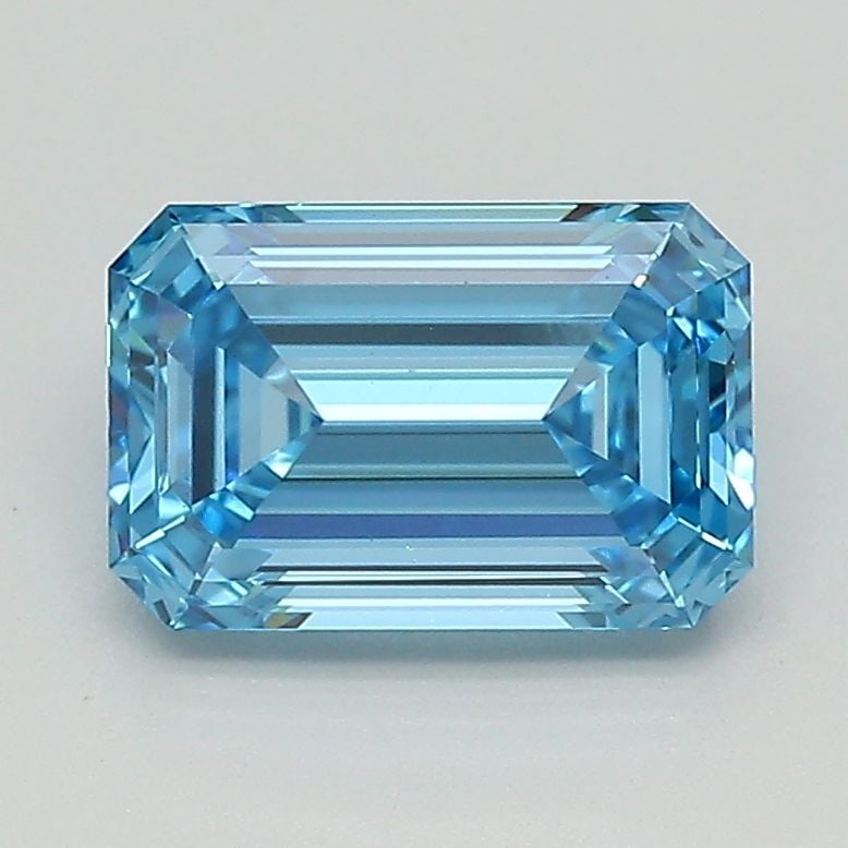 Loose Diamond - EMERALD 1.24ct Fancy Intense Blue VVS2: Loose Diamond - EMERALD 1.24ct Fancy Intense Blue VVS2 Source: This is a real non-mined Diamond that has been grown in a lab Shape: EMERALD Carats: 1.24 Color: Fancy Intense Blue Certification: NONE V