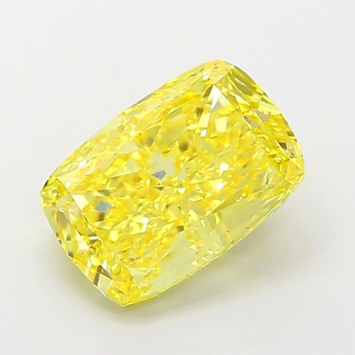 Loose Diamond - CUSHION MODIFIED 3.01ct Fancy Vivid Yellow VS2: Loose Diamond - CUSHION MODIFIED 3.01ct Fancy Vivid Yellow VS2 Source: This is a real non-mined Diamond that has been grown in a lab Shape: CUSHION MODIFIED Carats: 3.01 Color: Fancy Vivid Yellow Cert