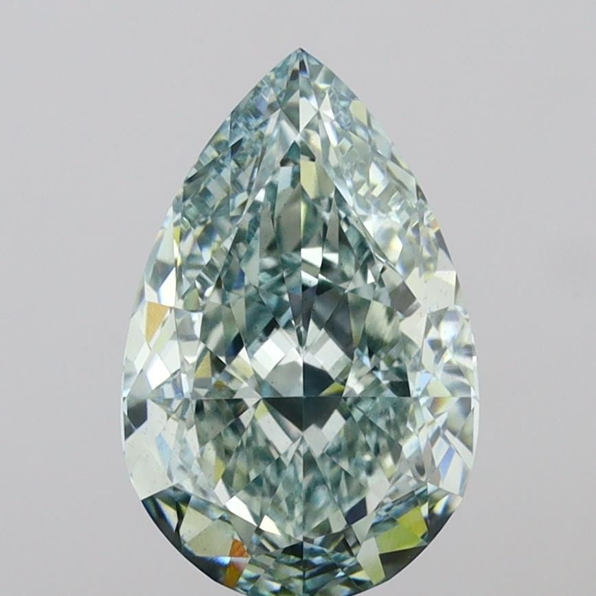 Loose Diamond - PEAR 4.21ct Fancy Vivid Green VS2: Loose Diamond - PEAR 4.21ct Fancy Vivid Green VS2 Source: This is a real non-mined Diamond that has been grown in a lab Shape: PEAR Carats: 4.21 Color: Fancy Vivid Green Certification: IGI Video: