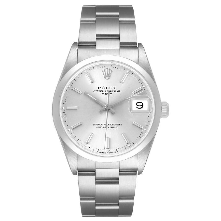 Rolex Oyster Perpetual Ref. 15200 Unisex Watch Silver Stick Dial (1 of 6)