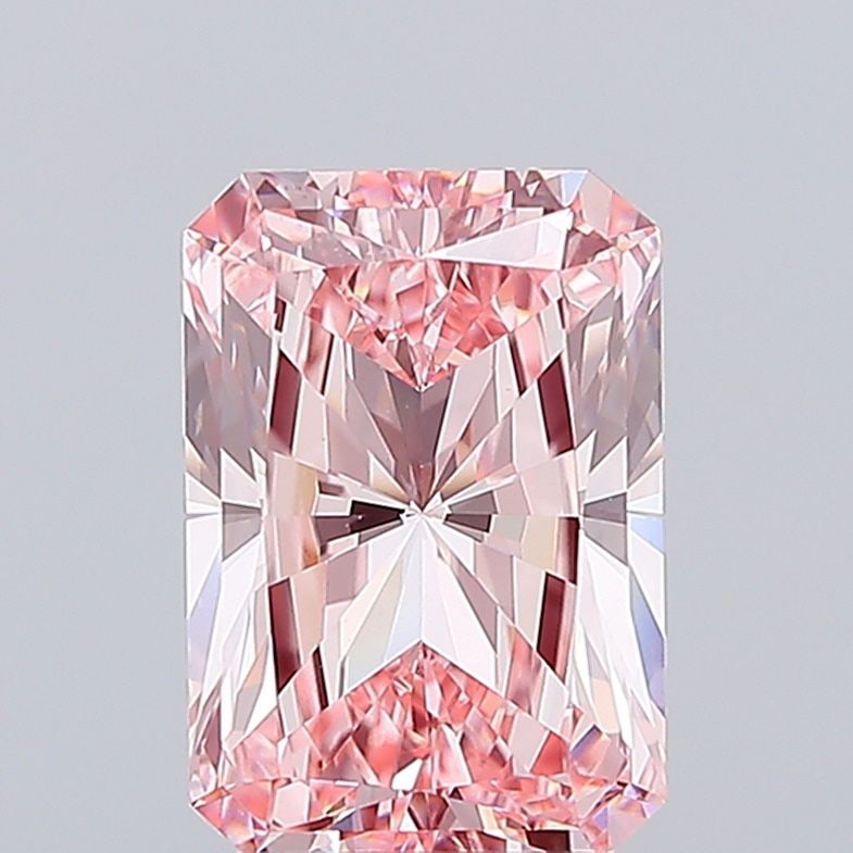 Loose Diamond - RADIANT 3.56ct Fancy Vivid Pink VS1: Loose Diamond - RADIANT 3.56ct Fancy Vivid Pink VS1 Source: This is a real non-mined Diamond that has been grown in a lab Shape: RADIANT Carats: 3.56 Color: Fancy Vivid Pink Certification: IGI Video: