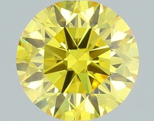 Ideal Loose Diamond - ROUND 0.6ct Fancy Vivid Yellow VS1: Ideal Loose Diamond - ROUND 0.6ct Fancy Vivid Yellow VS1 Source: This is a real non-mined Diamond that has been grown in a lab Shape: ROUND Carats: 0.6 Color: Fancy Vivid Yellow Certification: IGI Vid