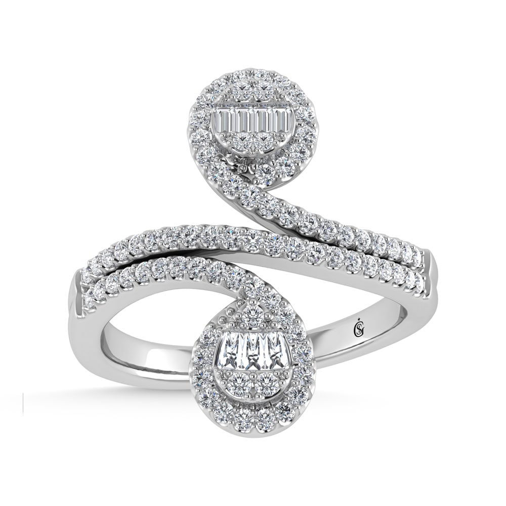 14K White Gold 1/2 Ct.Tw. Diamond Fashion Ring (1 of 4)