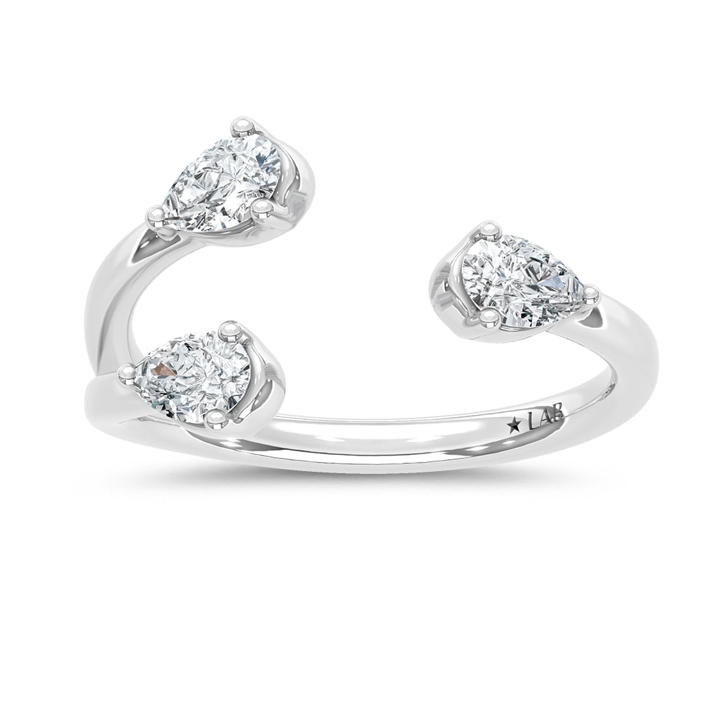 14K White Gold Lab Grown Diamond 1/2 Ct.Tw. Fashion Ring: 14K White Gold Lab Grown Diamond 1/2 Ct.Tw. Fashion Ring This elegant 14K White Gold fashion ring features lab grown diamonds totaling 1/2 Ct.Tw., offering a sleek silhouette with luminous sparkle. 14