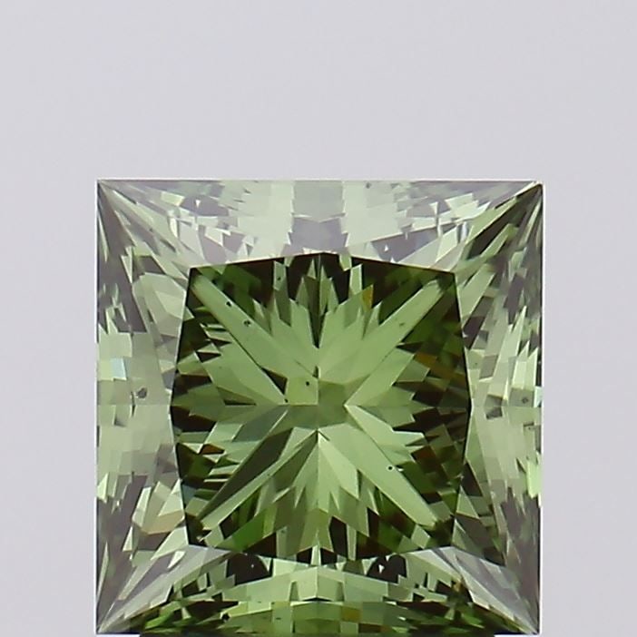 Loose Diamond - PRINCESS 2.4ct Fancy Vivid Green VS2: Loose Diamond - PRINCESS 2.4ct Fancy Vivid Green VS2 Source: This is a real non-mined Diamond that has been grown in a lab Shape: PRINCESS Carats: 2.4 Color: Fancy Vivid Green Certification: IGI Video