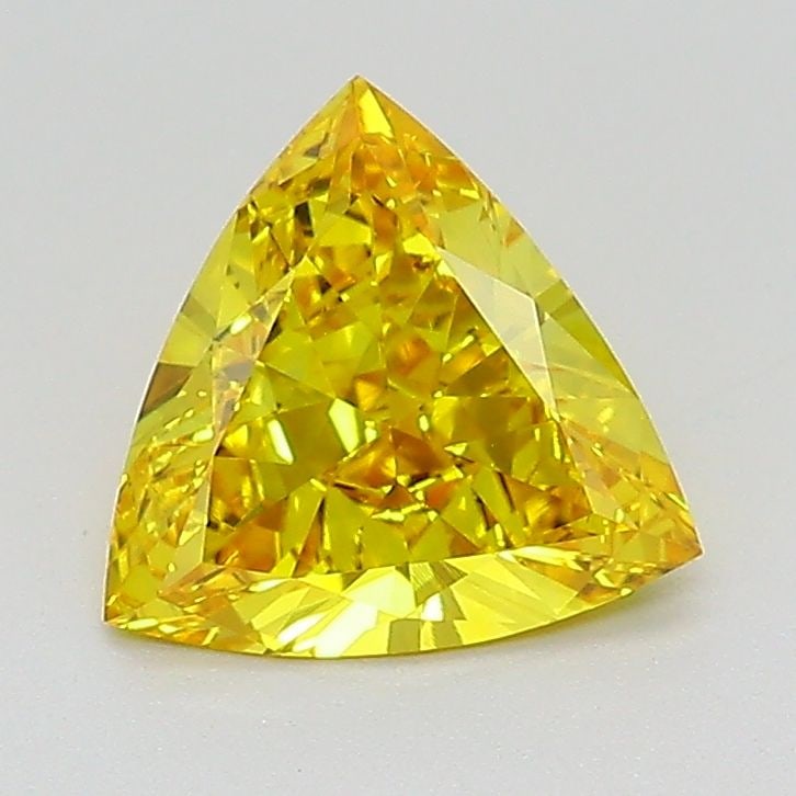 Loose Diamond - TRIANGULAR 0.93ct Fancy Vivid Yellow VS1: Loose Diamond - TRIANGULAR 0.93ct Fancy Vivid Yellow VS1 Source: This is a real non-mined Diamond that has been grown in a lab Shape: TRIANGULAR Carats: 0.93 Color: Fancy Vivid Yellow Certification: I