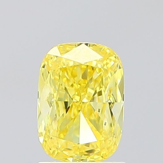 Loose Diamond - CUSHION BRILLIANT 1.34ct Fancy Vivid Yellow VVS1: Loose Diamond - CUSHION BRILLIANT 1.34ct Fancy Vivid Yellow VVS1 Source: This is a real non-mined Diamond that has been grown in a lab Shape: CUSHION BRILLIANT Carats: 1.34 Color: Fancy Vivid Yellow C