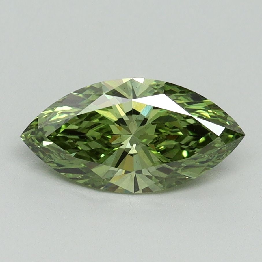 Loose Diamond - MARQUISE 1.03ct Fancy Vivid Green VS2: Loose Diamond - MARQUISE 1.03ct Fancy Vivid Green VS2 Source: This is a real non-mined Diamond that has been grown in a lab Shape: MARQUISE Carats: 1.03 Color: Fancy Vivid Green Certification: IGI Vid