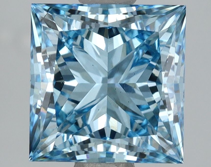 Loose Diamond - PRINCESS 2.55ct Fancy Vivid Blue VS2: Loose Diamond - PRINCESS 2.55ct Fancy Vivid Blue VS2 Source: This is a real non-mined Diamond that has been grown in a lab Shape: PRINCESS Carats: 2.55 Color: Fancy Vivid Blue Certification: IGI Video