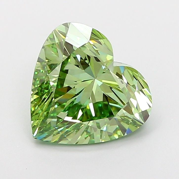 Loose Diamond - HEART 3.07ct Fancy Vivid Green VS1: Loose Diamond - HEART 3.07ct Fancy Vivid Green VS1 Source: This is a real non-mined Diamond that has been grown in a lab Shape: HEART Carats: 3.07 Color: Fancy Vivid Green Certification: IGI Video: