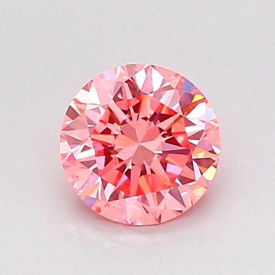 Loose Diamond - ROUND 0.65ct Fancy Vivid Pink VS1: Loose Diamond - ROUND 0.65ct Fancy Vivid Pink VS1 Source: This is a real non-mined Diamond that has been grown in a lab Shape: ROUND Carats: 0.65 Color: Fancy Vivid Pink Certification: IGI Video: