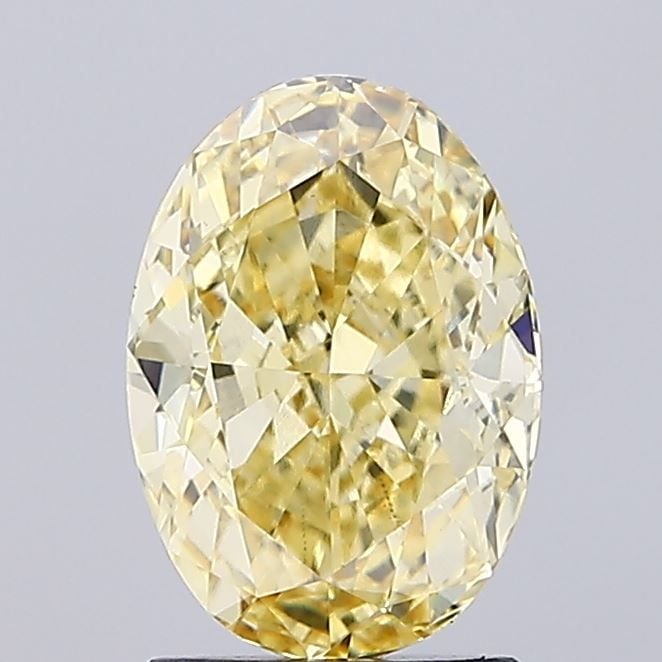 Loose Diamond - OVAL 2.19ct Fancy Intense Yellow VS1: Loose Diamond - OVAL 2.19ct Fancy Intense Yellow VS1 Source: This is a real non-mined Diamond that has been grown in a lab Shape: OVAL Carats: 2.19 Color: Fancy Intense Yellow Certification: IGI Video