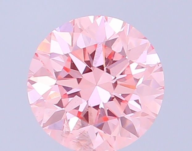 Loose Diamond - ROUND 0.48ct Fancy Intense Pink VS2: Loose Diamond - ROUND 0.48ct Fancy Intense Pink VS2 Source: This is a real non-mined Diamond that has been grown in a lab Shape: ROUND Carats: 0.48 Color: Fancy Intense Pink Certification: IGI Video: