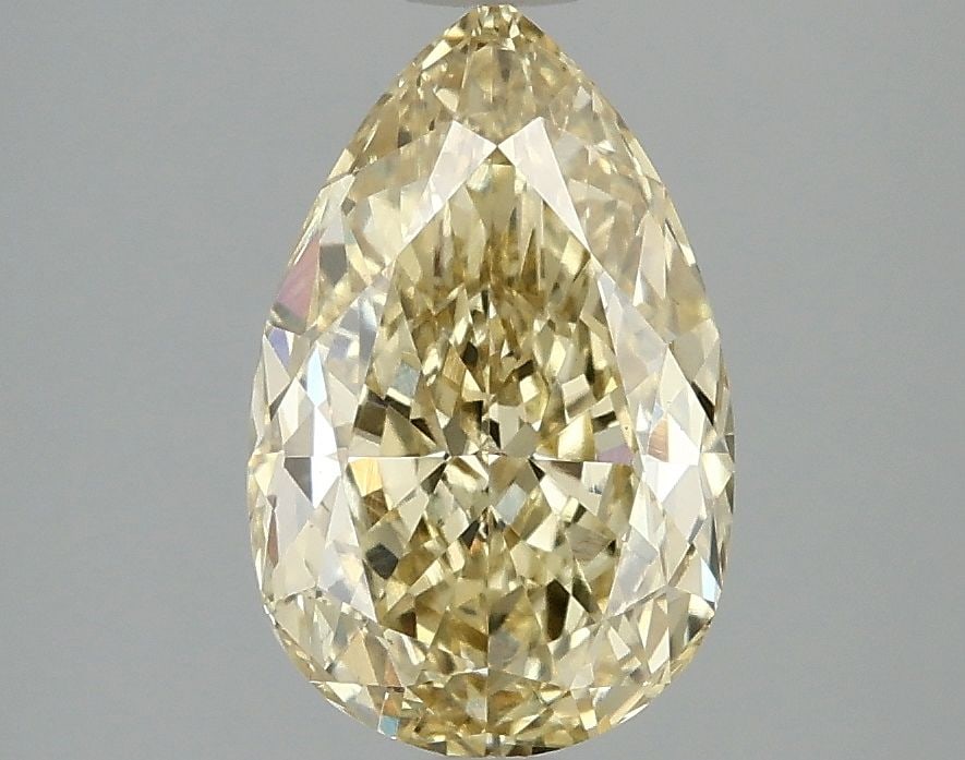 Loose Diamond - PEAR 2.1ct Fancy Intense Yellow VS1: Loose Diamond - PEAR 2.1ct Fancy Intense Yellow VS1 Source: This is a real non-mined Diamond that has been grown in a lab Shape: PEAR Carats: 2.1 Color: Fancy Intense Yellow Certification: IGI Video: