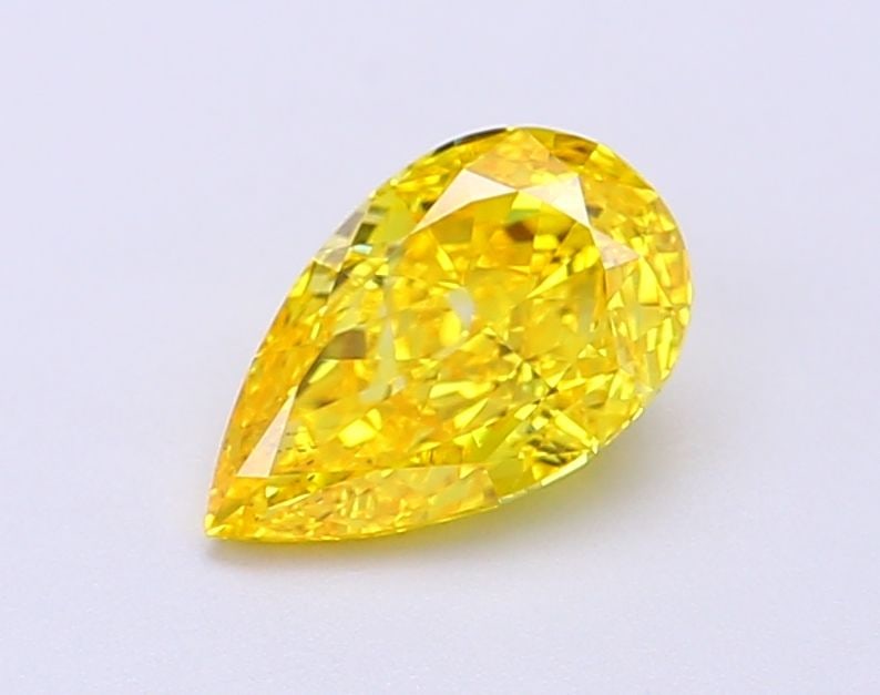 Loose Diamond - PEAR 1.01ct Fancy Vivid Yellow VS2: Loose Diamond - PEAR 1.01ct Fancy Vivid Yellow VS2 Source: This is a real non-mined Diamond that has been grown in a lab Shape: PEAR Carats: 1.01 Color: Fancy Vivid Yellow Certification: IGI Video: