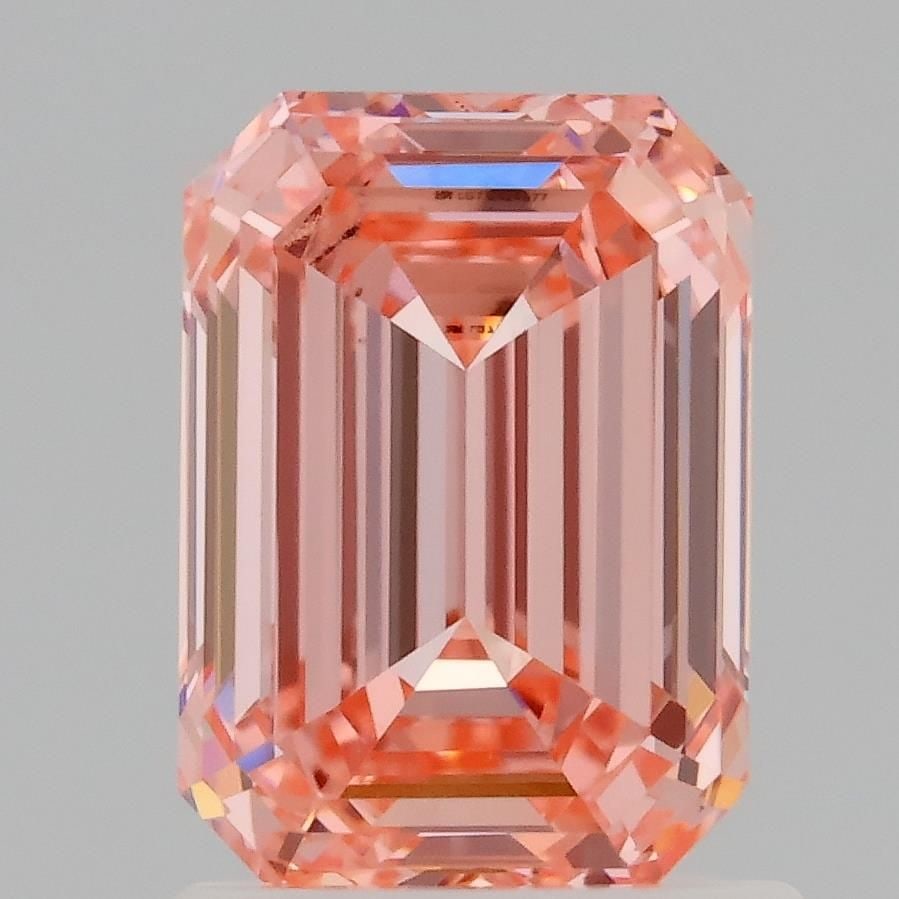 Loose Diamond - EMERALD 1.5ct Fancy Vivid Pink VS1: Loose Diamond - EMERALD 1.5ct Fancy Vivid Pink VS1 Source: This is a real non-mined Diamond that has been grown in a lab Shape: EMERALD Carats: 1.5 Color: Fancy Vivid Pink Certification: IGI Video: