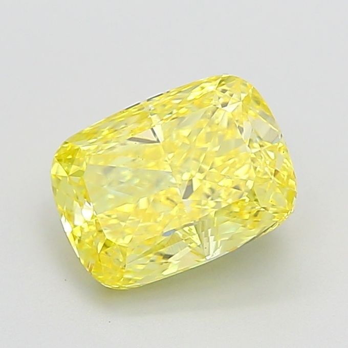 Loose Diamond - CUSHION MODIFIED 2.52ct Fancy Vivid Yellow VS1: Loose Diamond - CUSHION MODIFIED 2.52ct Fancy Vivid Yellow VS1 Source: This is a real non-mined Diamond that has been grown in a lab Shape: CUSHION MODIFIED Carats: 2.52 Color: Fancy Vivid Yellow Cert