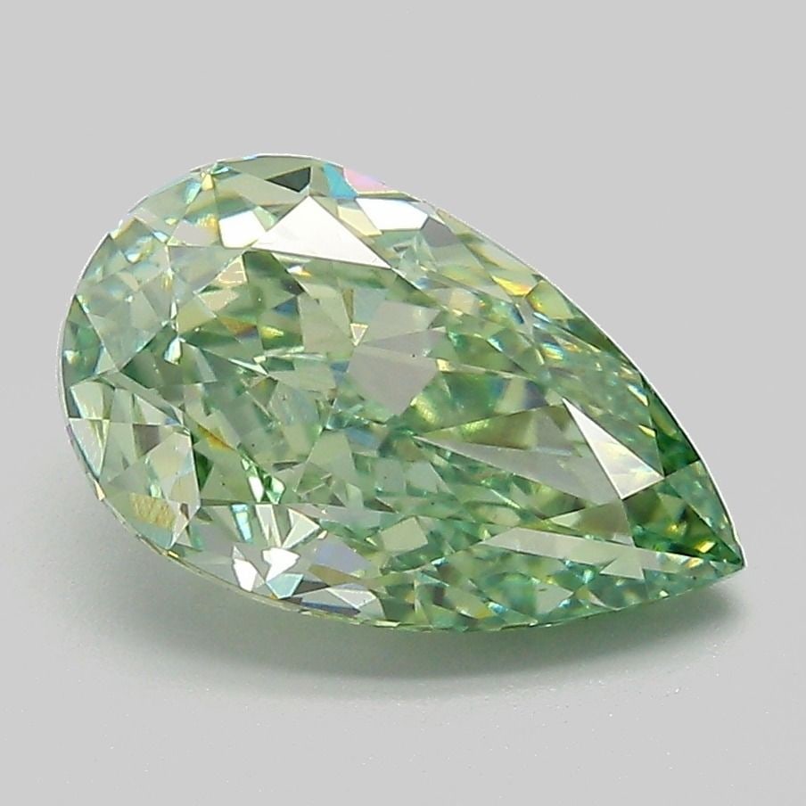 Loose Diamond - PEAR 2.76ct Fancy Vivid Green VS1: Loose Diamond - PEAR 2.76ct Fancy Vivid Green VS1 Source: This is a real non-mined Diamond that has been grown in a lab Shape: PEAR Carats: 2.76 Color: Fancy Vivid Green Certification: IGI The Diamond