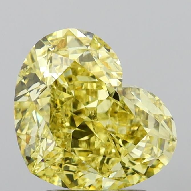 Loose Diamond - HEART 3.09ct Fancy Intense Yellow VS1: Loose Diamond - HEART 3.09ct Fancy Intense Yellow VS1 Source: This is a real non-mined Diamond that has been grown in a lab Shape: HEART Carats: 3.09 Color: Fancy Intense Yellow Certification: IGI Vid