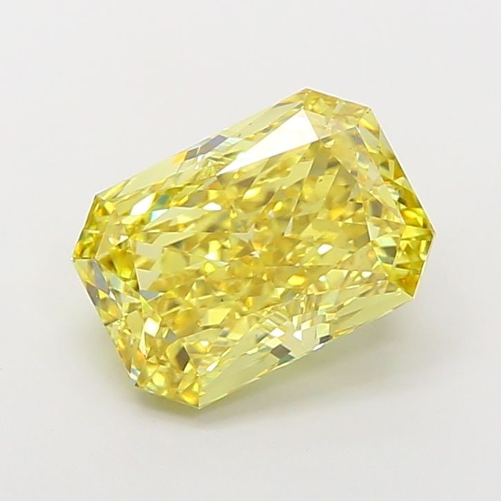 Loose Diamond - RADIANT 5.04ct Fancy Vivid Yellow VS2: Loose Diamond - RADIANT 5.04ct Fancy Vivid Yellow VS2 Source: This is a real non-mined Diamond that has been grown in a lab Shape: RADIANT Carats: 5.04 Color: Fancy Vivid Yellow Certification: IGI Vid