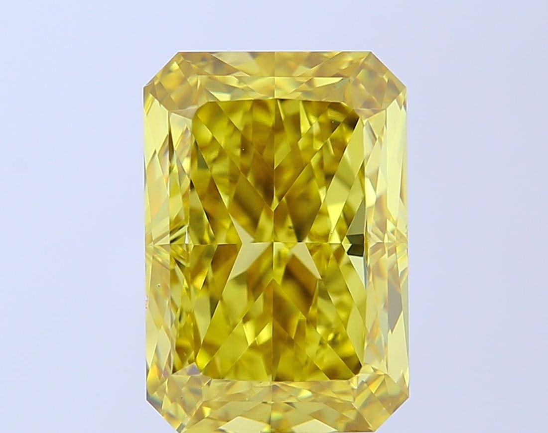 Loose Diamond - RADIANT 10.0ct Fancy Vivid Yellow VS1: Loose Diamond - RADIANT 10.0ct Fancy Vivid Yellow VS1 Source: This is a real non-mined Diamond that has been grown in a lab Shape: RADIANT Carats: 10.0 Color: Fancy Vivid Yellow Certification: IGI The