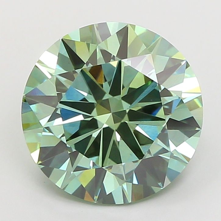 Loose Diamond - ROUND 5.31ct Fancy Vivid Green VS1: Loose Diamond - ROUND 5.31ct Fancy Vivid Green VS1 Source: This is a real non-mined Diamond that has been grown in a lab Shape: ROUND Carats: 5.31 Color: Fancy Vivid Green Certification: IGI Video: