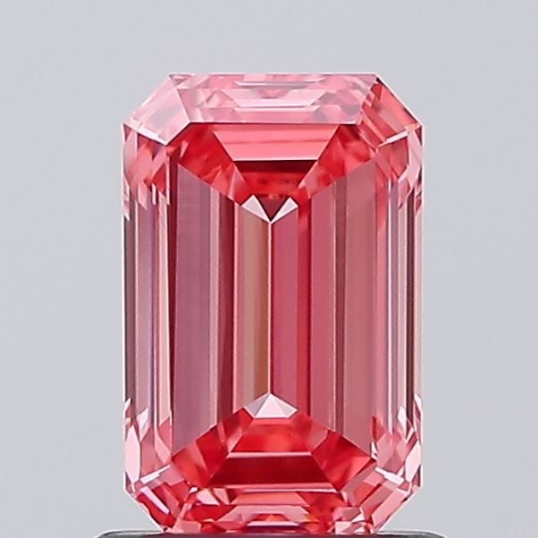Loose Diamond - EMERALD 1.1ct Fancy Vivid Pink VVS2: Loose Diamond - EMERALD 1.1ct Fancy Vivid Pink VVS2 Source: This is a real non-mined Diamond that has been grown in a lab Shape: EMERALD Carats: 1.1 Color: Fancy Vivid Pink Certification: IGI Video: