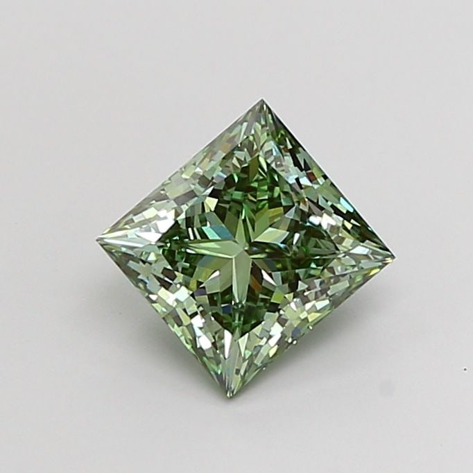 Loose Diamond - PRINCESS 2.02ct Fancy Vivid Green VVS2: Loose Diamond - PRINCESS 2.02ct Fancy Vivid Green VVS2 Source: This is a real non-mined Diamond that has been grown in a lab Shape: PRINCESS Carats: 2.02 Color: Fancy Vivid Green Certification: IGI Vi