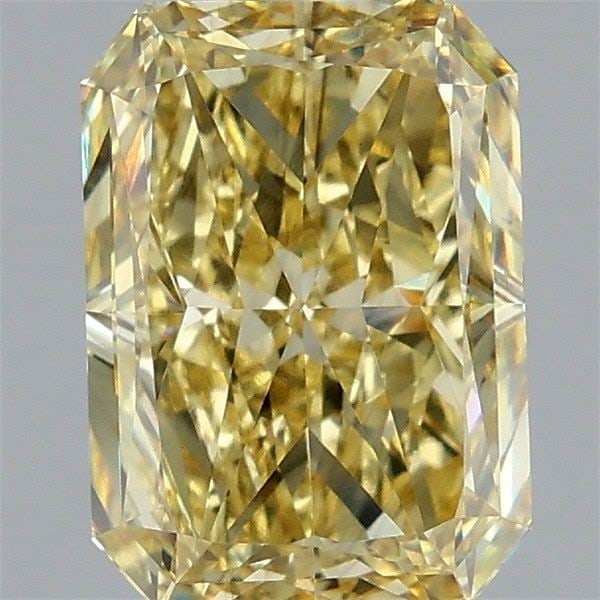 Loose Diamond - RADIANT 3.02ct Fancy Intense Yellow VS2: Loose Diamond - RADIANT 3.02ct Fancy Intense Yellow VS2 Source: This is a real non-mined Diamond that has been grown in a lab Shape: RADIANT Carats: 3.02 Color: Fancy Intense Yellow Certification: IGI