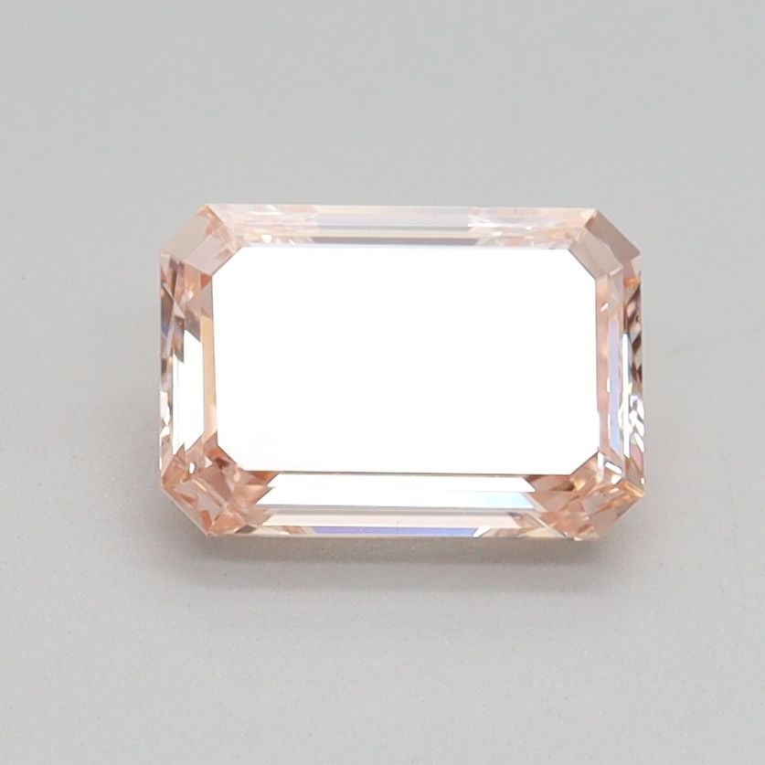 Loose Diamond - EMERALD 1.0ct Fancy Orangey Pink VS2: Loose Diamond - EMERALD 1.0ct Fancy Orangey Pink VS2 Source: This is a real non-mined Diamond that has been grown in a lab Shape: EMERALD Carats: 1.0 Color: Fancy Orangey Pink Certification: IGI Video