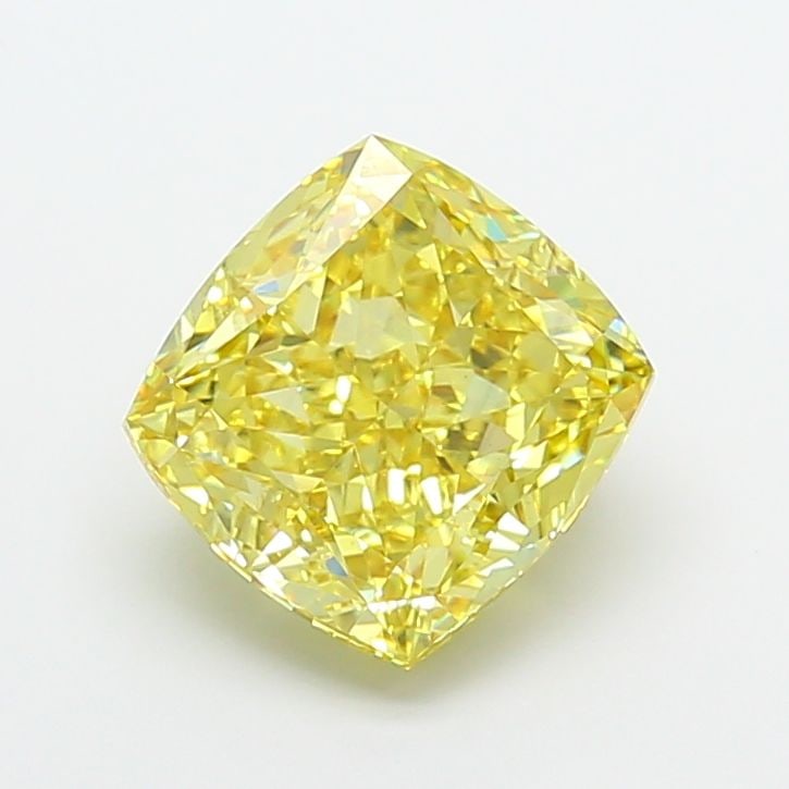 Loose Diamond - CUSHION MODIFIED 5.31ct Fancy Intense Yellow VS1: Loose Diamond - CUSHION MODIFIED 5.31ct Fancy Intense Yellow VS1 Source: This is a real non-mined Diamond that has been grown in a lab Shape: CUSHION MODIFIED Carats: 5.31 Color: Fancy Intense Yellow 