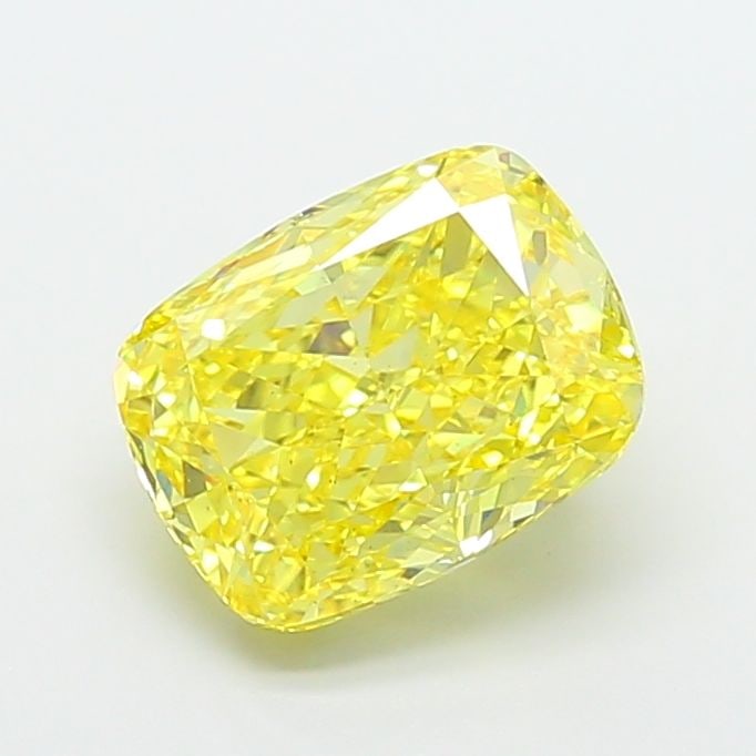Loose Diamond - CUSHION MODIFIED 4.59ct Fancy Vivid Yellow VS2: Loose Diamond - CUSHION MODIFIED 4.59ct Fancy Vivid Yellow VS2 Source: This is a real non-mined Diamond that has been grown in a lab Shape: CUSHION MODIFIED Carats: 4.59 Color: Fancy Vivid Yellow Cert