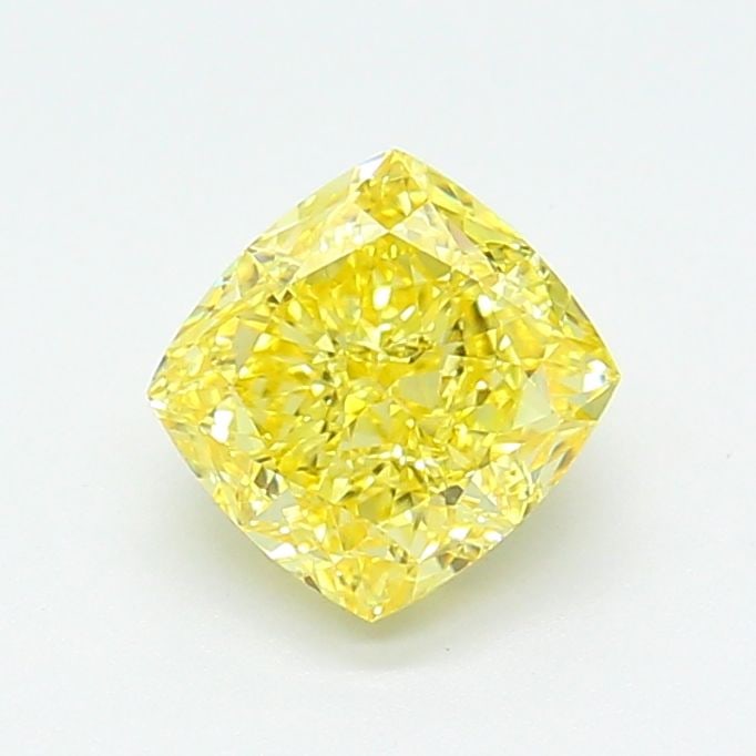 Loose Diamond - CUSHION MODIFIED 1.7ct Fancy Intense Yellow VS1: Loose Diamond - CUSHION MODIFIED 1.7ct Fancy Intense Yellow VS1 Source: This is a real non-mined Diamond that has been grown in a lab Shape: CUSHION MODIFIED Carats: 1.7 Color: Fancy Intense Yellow Ce