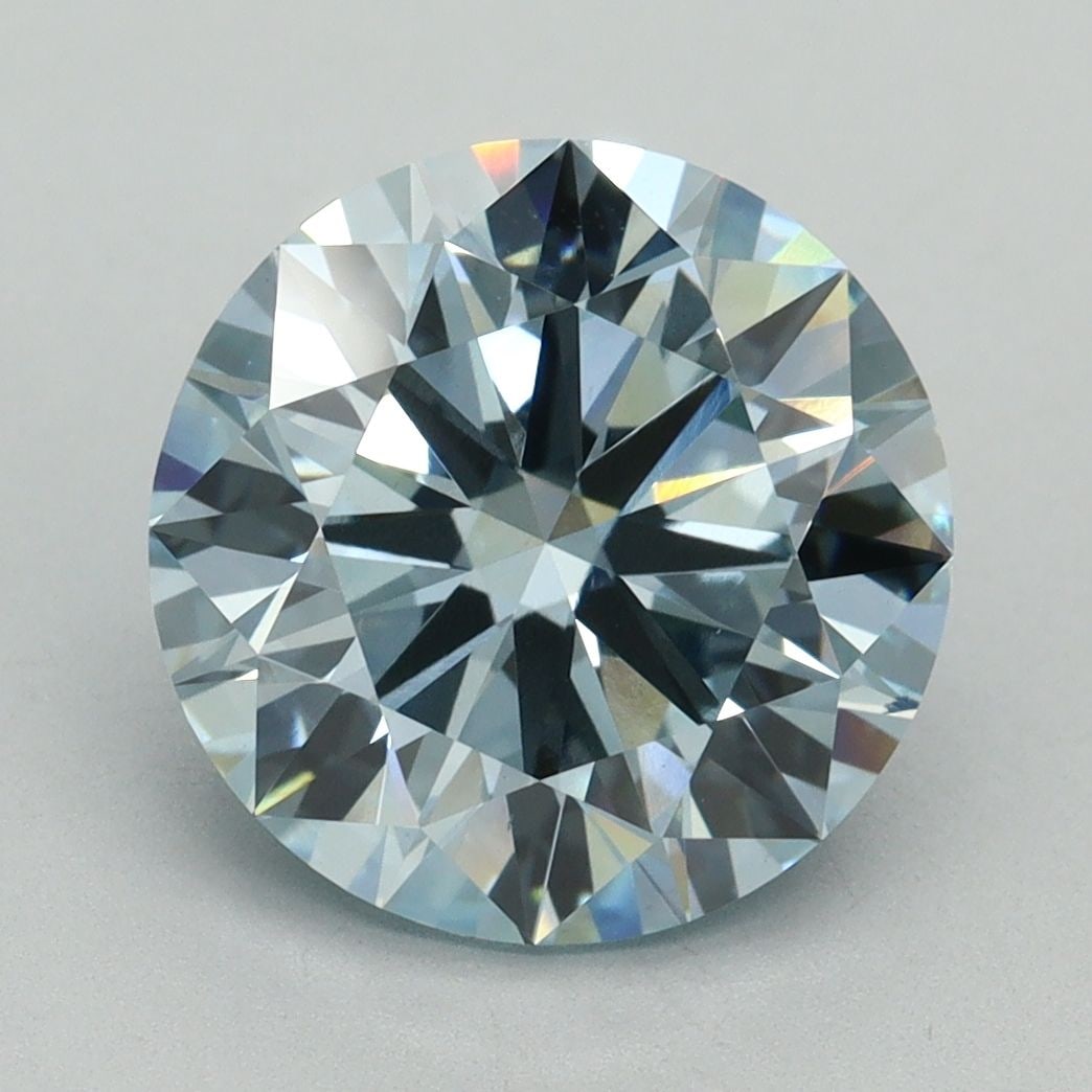 Ideal Loose Diamond - ROUND 4.02ct Fancy Intense Blue VS2: Ideal Loose Diamond - ROUND 4.02ct Fancy Intense Blue VS2 Source: This is a real non-mined Diamond that has been grown in a lab Shape: ROUND Carats: 4.02 Color: Fancy Intense Blue Certification: IGI V