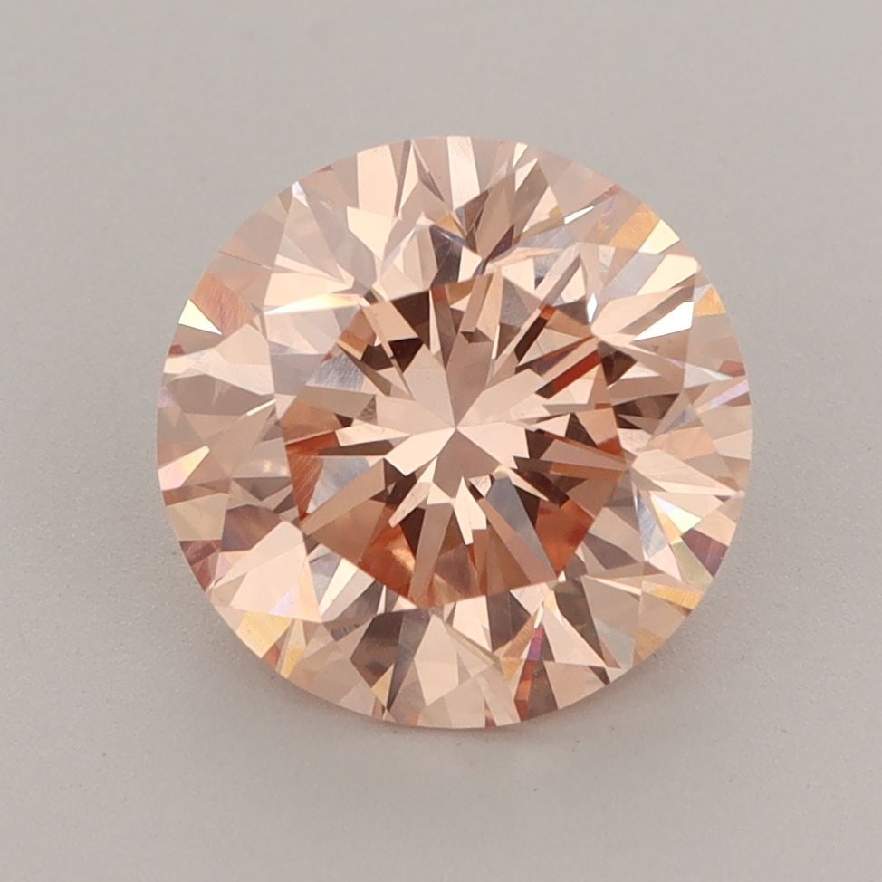 Loose Diamond - ROUND 2.97ct Fancy Light Pinkish Brown VVS2: Loose Diamond - ROUND 2.97ct Fancy Light Pinkish Brown VVS2 Source: This is a real non-mined Diamond that has been grown in a lab Shape: ROUND Carats: 2.97 Color: Fancy Light Pinkish Brown Certificati