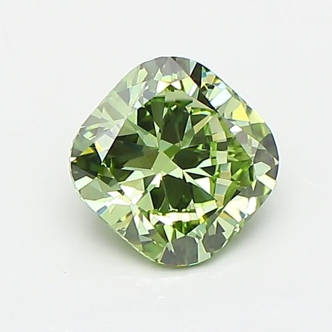 Loose Diamond - CUSHION MODIFIED 0.78ct Fancy Vivid Green VS1: Loose Diamond - CUSHION MODIFIED 0.78ct Fancy Vivid Green VS1 Source: This is a real non-mined Diamond that has been grown in a lab Shape: CUSHION MODIFIED Carats: 0.78 Color: Fancy Vivid Green Certif